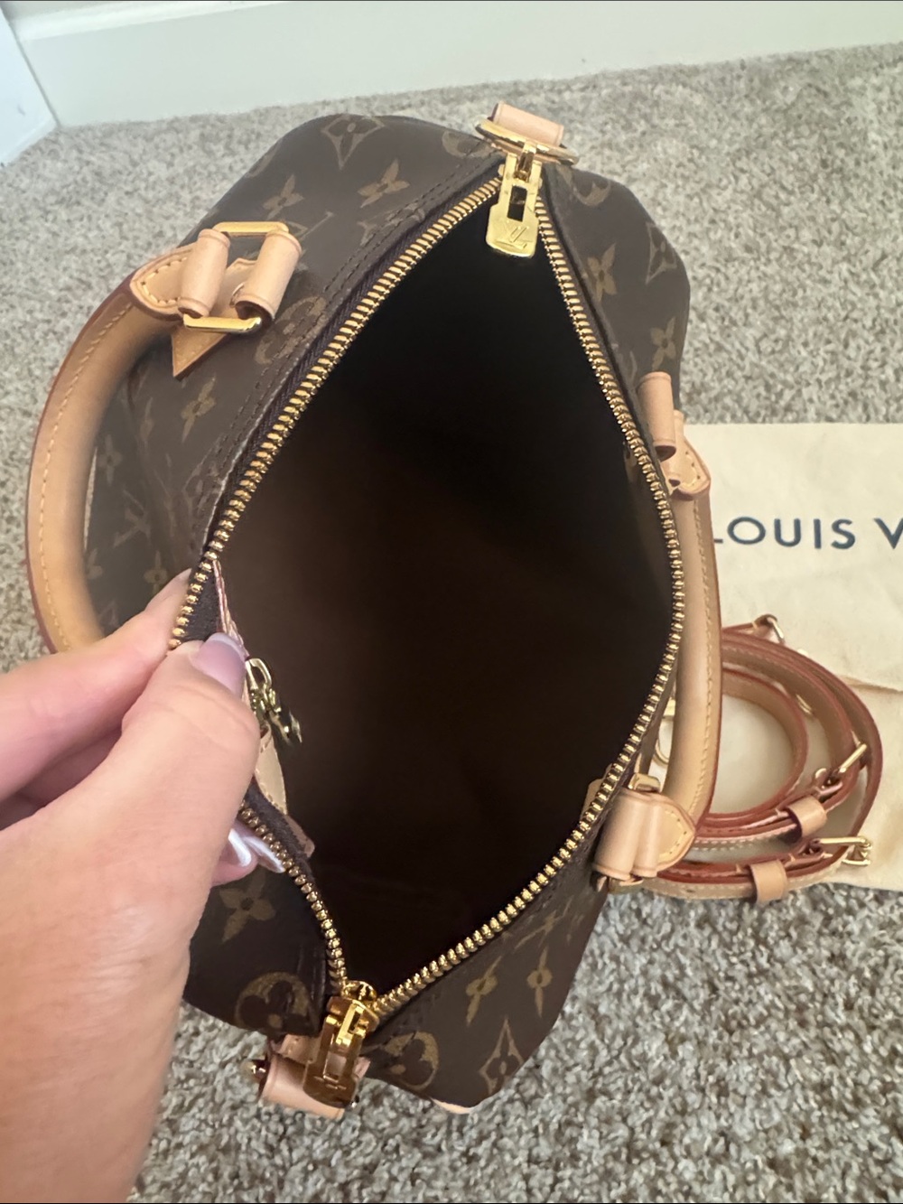AUTHENTIC LOUIS VUITTON SPEEDY BANDOULIERE 25 - Picture 5 of 10